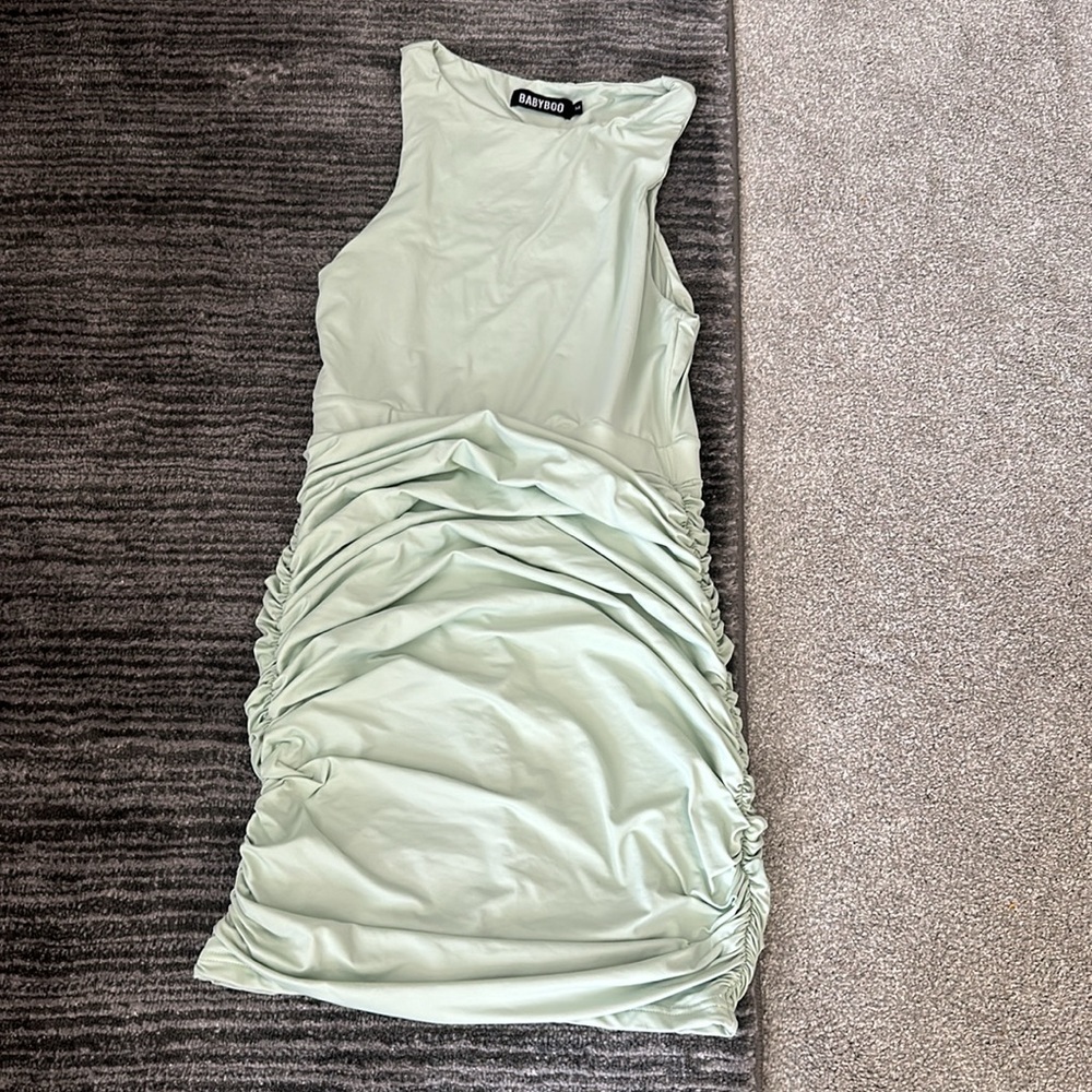 Babyboo Sage Green Mini Dress - Gem